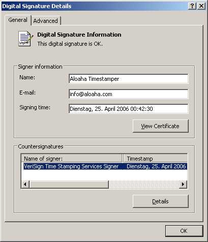Aloaha Timestamper Screenshot