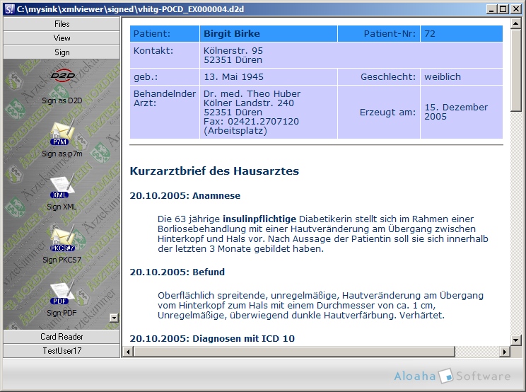 Aloaha Sign! was developed to view and validate digital signatures